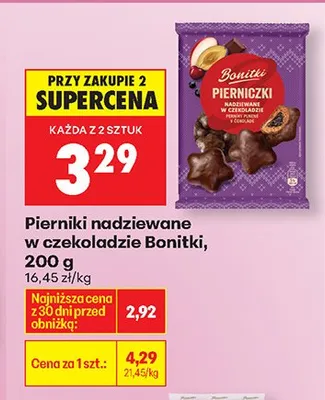 Pierniczki nadziewane w czekoladzie Bonitki promocja w Biedronka