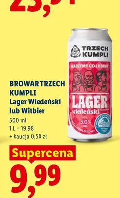 Piwo Trzech Kumpli Witbier promocja w Lidl