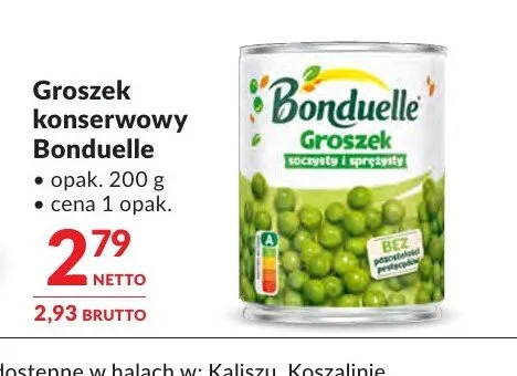 Groszek konserwowy Bonduelle promocja w Makro