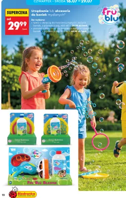 Zestaw do baniek mydlanych talerz z obręczą Fru Blu Hoop set promocja w Biedronka