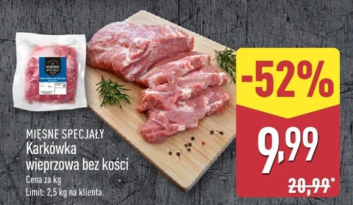 Karkówka wieprzowa bez kości Mięsne Specjały promocja w Aldi