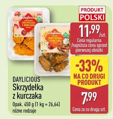 Skrzydełka z kurczaka różne rodzaje Daylicious promocja w Aldi