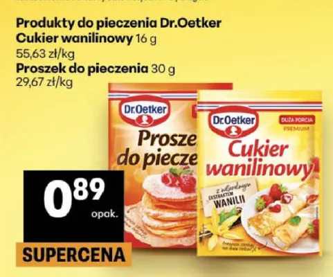 Proszek do pieczenia Dr. Oetker promocja w Delikatesy Centrum