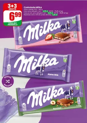 Czekolada Milka Strawberry promocja w Dino