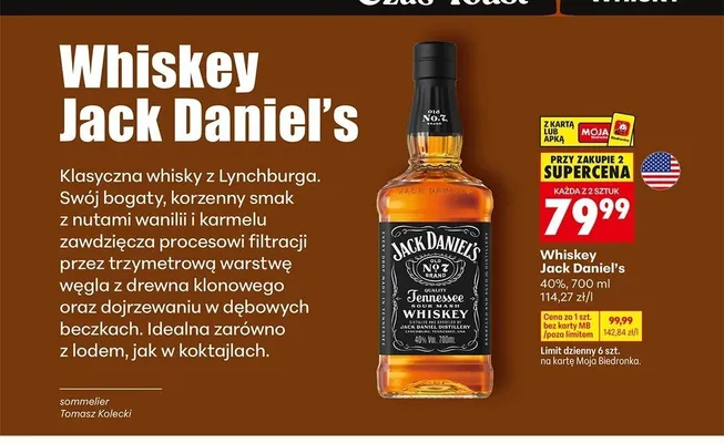 Whiskey Jack Daniel's promocja w Biedronka