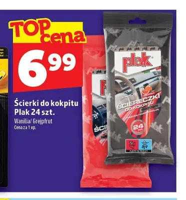 Ścierki do kokpitu Plak wanilia 24 szt. promocja w TOPAZ