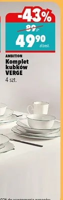 Komplet kubków Verge 4 szt. promocja w Biedronka Home