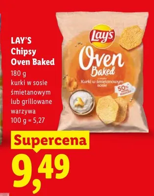 Chipsy Oven Baked kurki w sosie śmietanowym Lay's promocja w Lidl