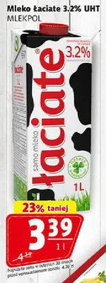 Mleko łaciate 3.2% UHT promocja w Prim Market