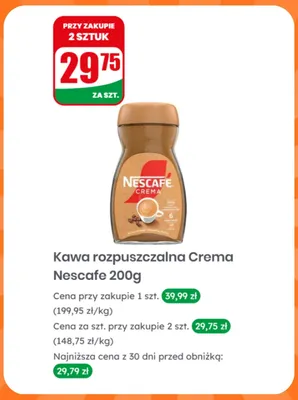 Kawa rozpuszczalna Nescafe Crema promocja w Dino