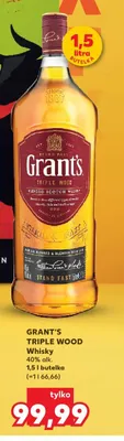 Whisky Grant's Triple Wood promocja w Kaufland