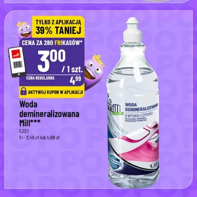 Woda demineralizowana Mill clean promocja w POLOmarket