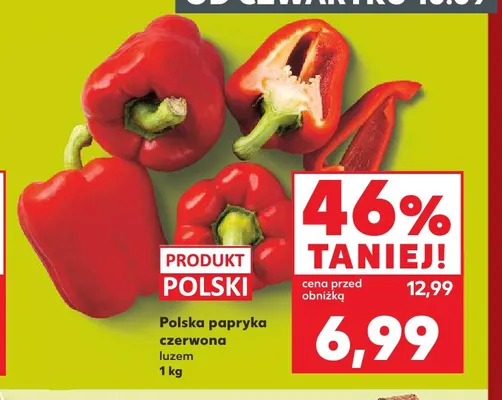 Papryka czerwona polska promocja w Kaufland