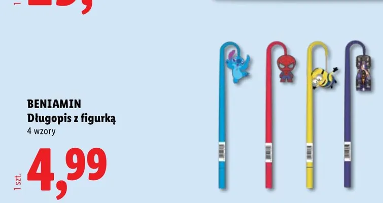 Długopis z figurką Beniamin promocja w Lidl