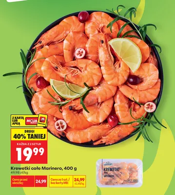 Krewetki całe Marinero promocja w Biedronka