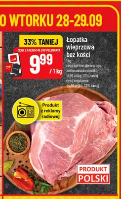 Łopatka wieprzowa bez kości promocja w POLOmarket
