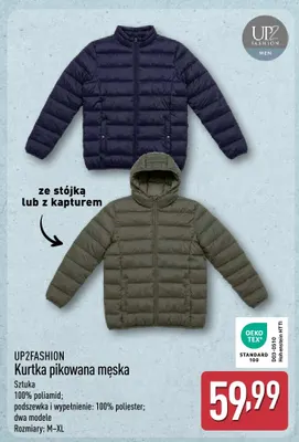 Kurtka pikowana męska ze stójką Up2fashion promocja w Aldi