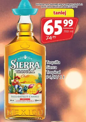 Tequila Sierra Tropical promocja w Prim Market