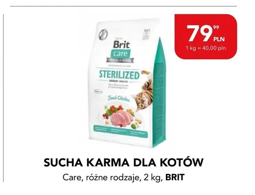 Sucha karma dla kotów Brit Care promocja w Aquael zoo