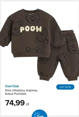 Dres chłopięcy brązowy Kubuś Puchatek Cool Club promocja w Smyk