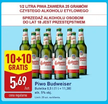 Piwo Budweiser promocja w Aldi