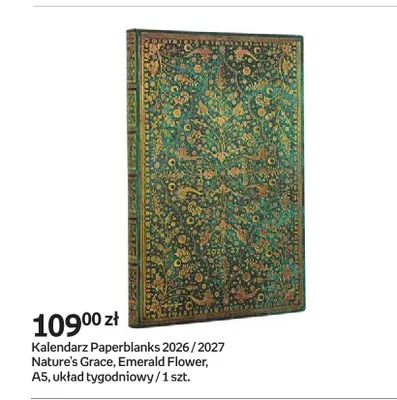 Kalendarz Paperblanks 2026/2027 Emerald Flower A5 promocja w Empik