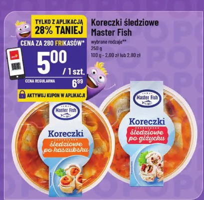 Koreczki śledziowe różne rodzaje promocja w POLOmarket
