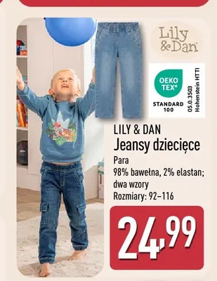Jeansy dziecięce Lily & Dan promocja w Aldi