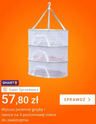 Siatka do suszenia grzybów i owoców 3-poziomowa do zawieszenia promocja w Allegro