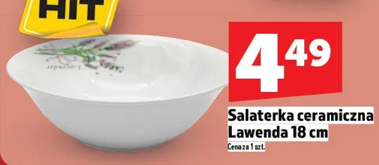 Salaterka ceramiczna Lawenda 18 cm promocja w TOPAZ