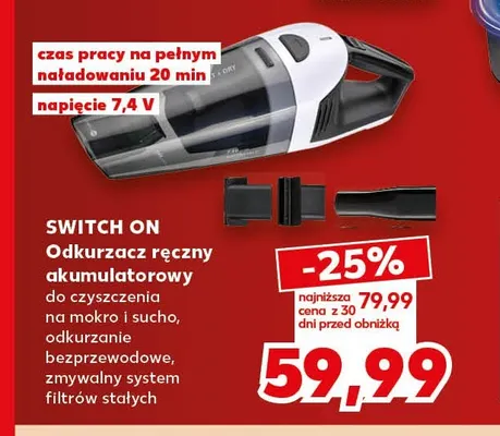 Odkurzacz ręczny akumulatorowy Switch On promocja w Kaufland