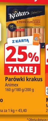 Parówki z piersi kurczaka Krakus promocja w Leclerc