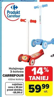 Hulajnoga 3-kołowa Carrefour promocja w Carrefour