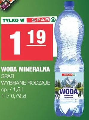 Woda mineralna Spar promocja w SPAR