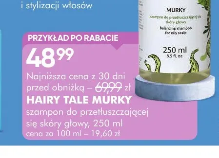 Szampon do przetłuszczającej się skóry głowy Murky Hairy Tale Cosmetics promocja w Super-Pharm