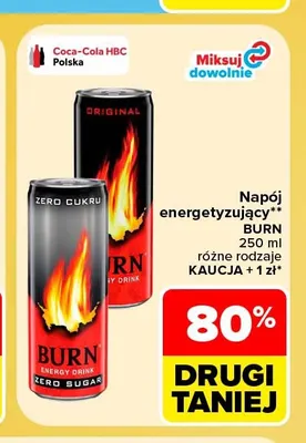 Napój energetyzujący Burn Zero Cukru promocja w Carrefour Market