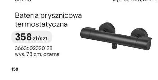 Bateria prysznicowa termostatyczna GoodHome Cavally czarna promocja w Castorama