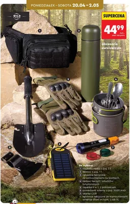 Zestaw naczyń i sztućców turystycznych promocja w Biedronka