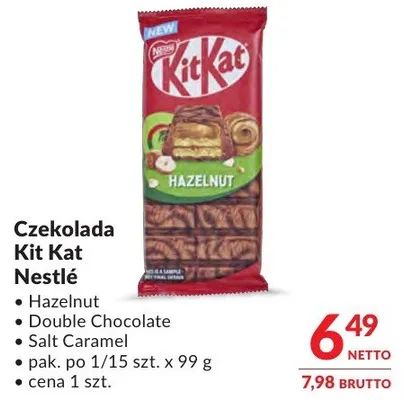 Czekolada Kit Kat Nestlé Hazelnut + Double Chocolate + Salt Caramel promocja w Makro