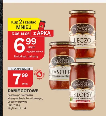 Danie gotowe fasolka po bretońsku Kuchnia Staropolska promocja w Chorten