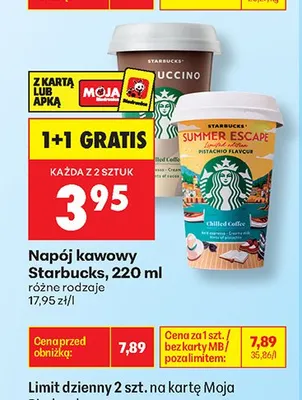 Napój kawowy Starbucks Cappuccino promocja w Biedronka