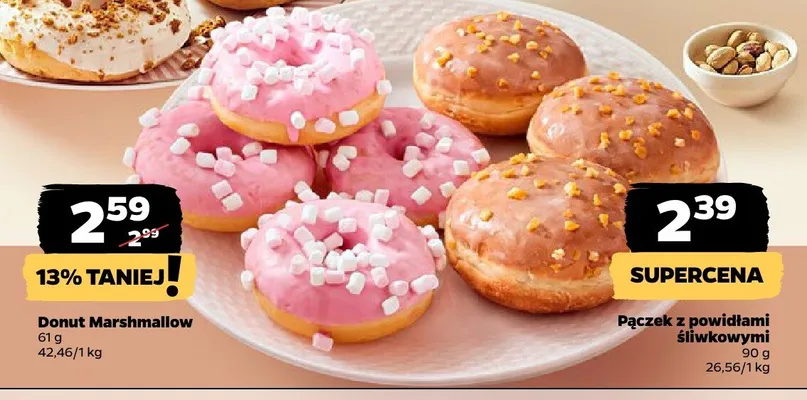 Pączek z powidłami śliwkowymi Netto promocja w Netto