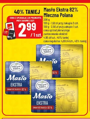 Masło Ekstra 82% Mleczna Polana promocja w POLOmarket