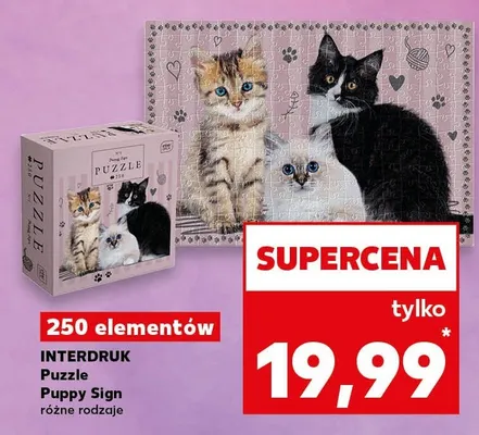 Puzzle Puppy Sign różne rodzaje promocja w Kaufland