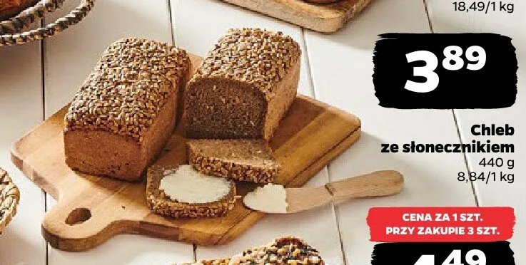 Chleb ze słonecznikiem promocja w Netto