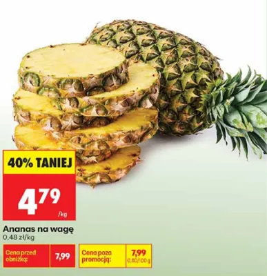 Ananas na wagę promocja w Biedronka