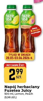 Napój herbaciany Fuzetea Juicy Lemon promocja w Społem Częstochowa