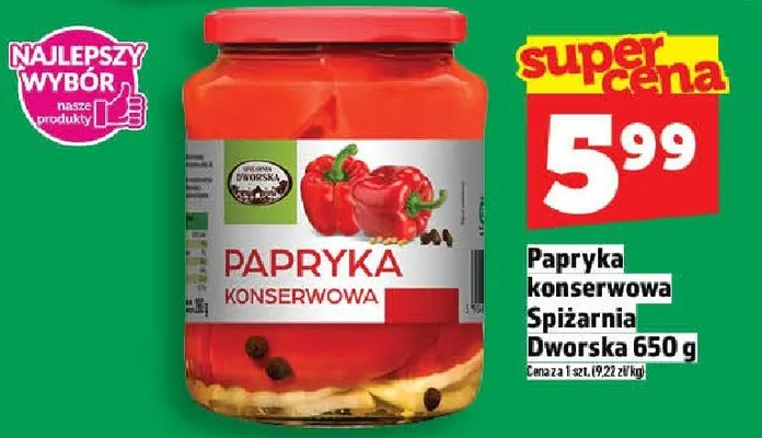 Papryka konserwowa Spiżarnia Dworska 650g promocja w TOPAZ