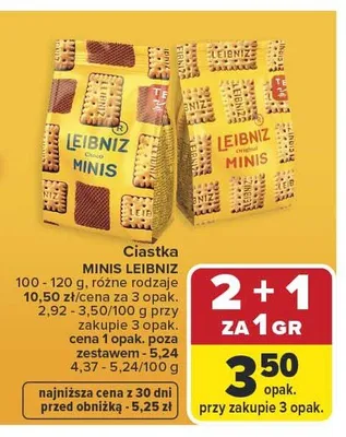 Ciastka Minis Leibniz promocja w Carrefour