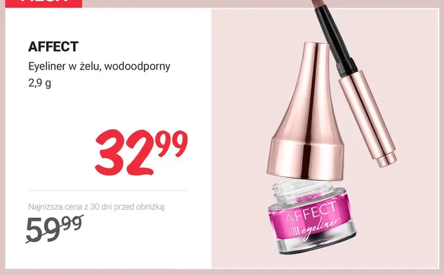 Eyeliner w żelu wodoodporny AFFECT promocja w Rossmann